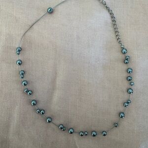 Lia Sophia Silver Necklace with Beads and Chain